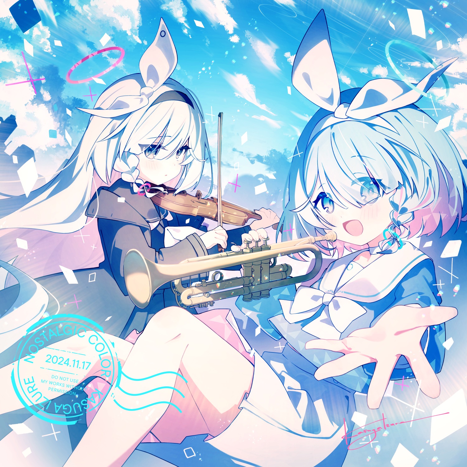 kasuga izure blue archive arona (blue archive) plana (blue archive